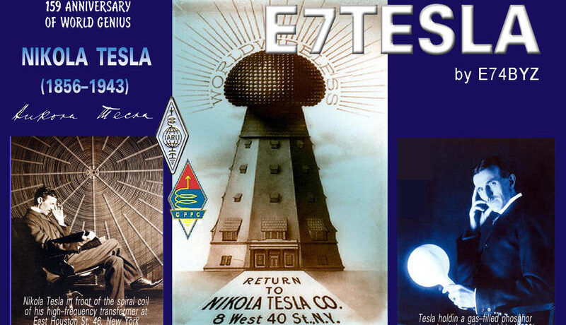QSL E7TESLA 1a QSL E7TESLA 1a